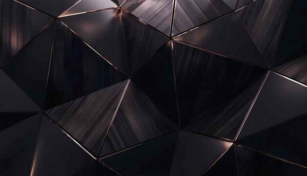 Abstract black dark geometric triangle pattern background
