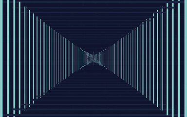 Naklejka premium Futuristic tunnel with a digital technology pattern illustrating network and communication concept for a modern business data background