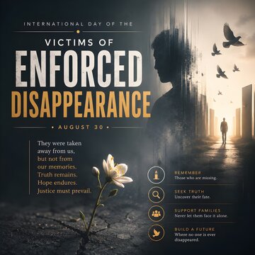 International day of enforced disappearance poster