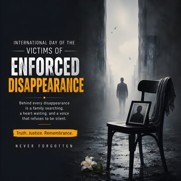 Enforced disappearance awareness poster