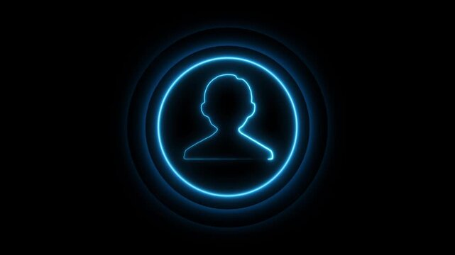 Digital profile symbol vectors highlight secure user profile animation dashboards. Corporate network login screens track user parameters nicely. Digital profile symbol loops.