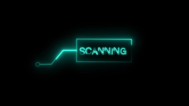 Scanning label graphics indicate database indexing tasks across dark tracks. Minimal computer console interfaces display system statuses neatly. Scanning label elements grow.