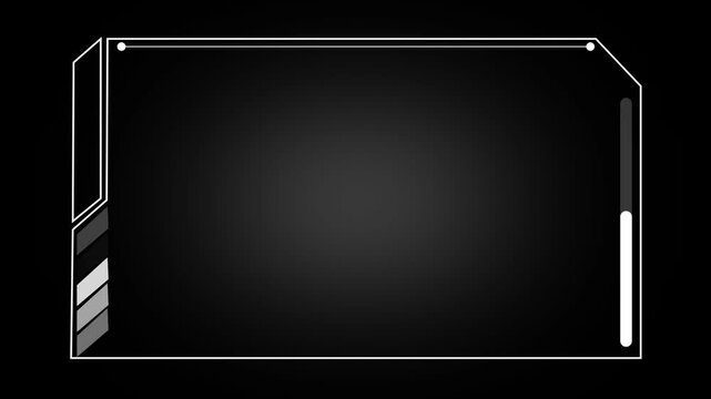 Dark futuristic screen frame models display horizontal slider controls elegantly. Custom data application overviews gain polished UI boundaries here. The screen frame loops well.