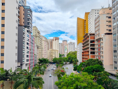 road skyline Sao Paulo, Brasil