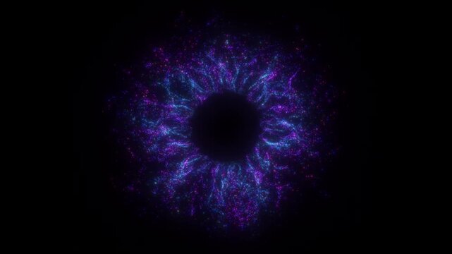 4K Purple Galaxy Particle Background. Cosmic Dust, Space Stars, Glowing Sparkles, Abstract Motion Graphics Overlay, Ambient Animation, 60 FPS, 2160p