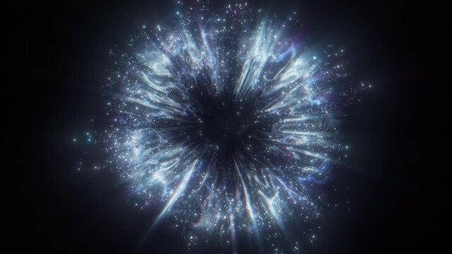 4K Blue Particle Tunnel Abstract Background. Warp Speed Light Rays, Energy Vortex, Glowing Particle Flow, Sci-Fi Motion Graphics, Space Travel Animation, 60 FPS, 2160p