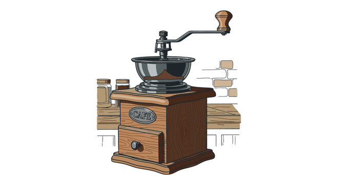 Vintage manual coffee grinder machine 26.