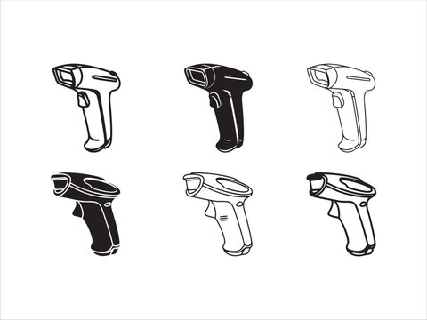 Barcode scanners in different styles and colors for various uses