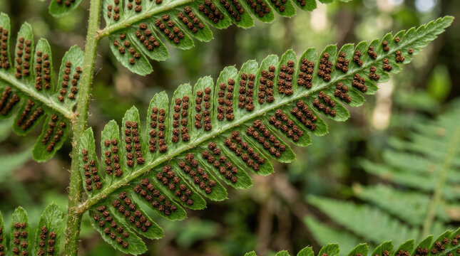 Ferns display intricate patterns of sorus clusters on their fronds, showcasing nature beauty