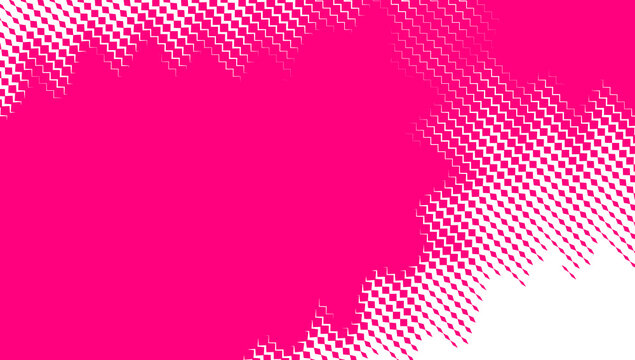 Pink zigzag halftone pattern with angled lines on transparent background geometric abstract graphic design texture