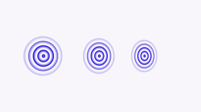 "Three glowing radio waves radiating outward in synchronized motion on a dark futuristic background.cinematic motion graphics, 4K UHD, no text, no logo."