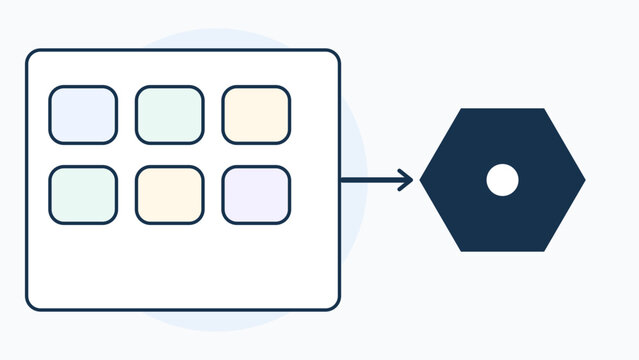 AI Capability Mapping Diagram with Colored Modules Leading to AI Conce