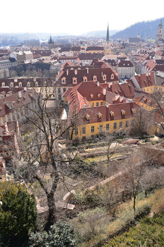 Prague sityscape on a bright sunny day
