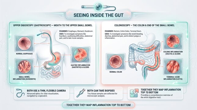Seeing inside the gut with endoscopy