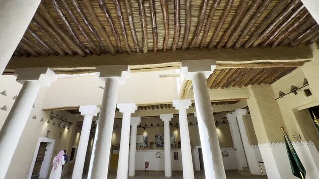 RIYADH, SAUDI ARABIA - JULY 9, 2026: Comprehensive exterior and interior view of the historic Al Masmak Fortress, an iconic heritage landmark in downtown Riyadh.