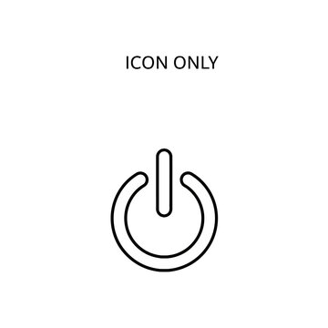 Universal power button on off symbol icon for electronics