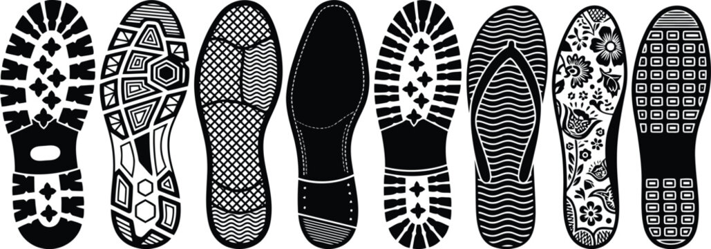 Shoe sole prints