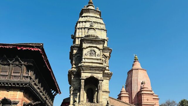 Glimpese of temple of Bhaktapur in Nepal.