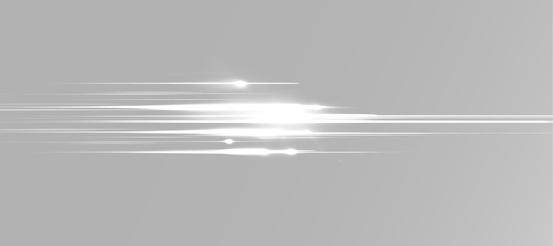 Bright white motion lines with luminous speed streaks and horizontal light trails