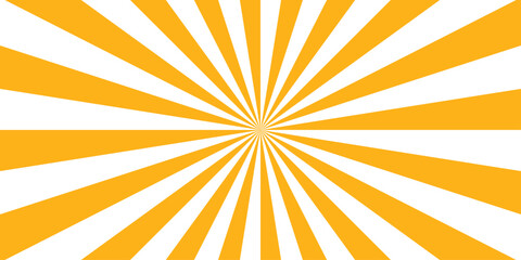 Obraz premium abstract orange and white geometric sunbeam ray sum light sunburst texture design.