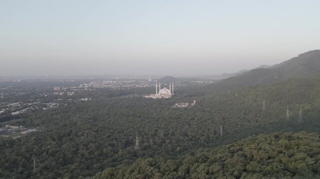 Faisal Mosque Drone Long View