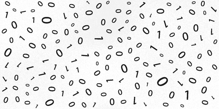 abstract binary code cyberspace white background design