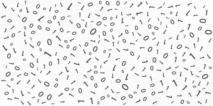 abstract binary code cyberspace white background design