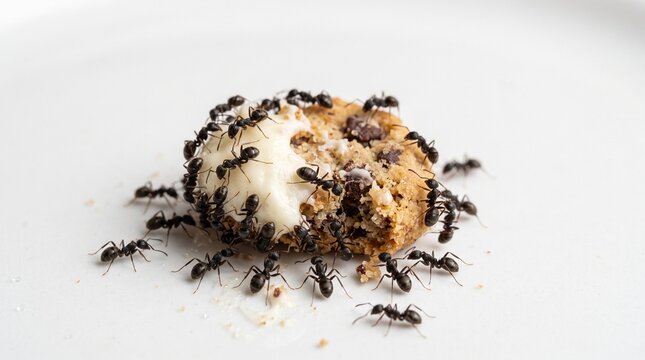 cake covered in ants 
