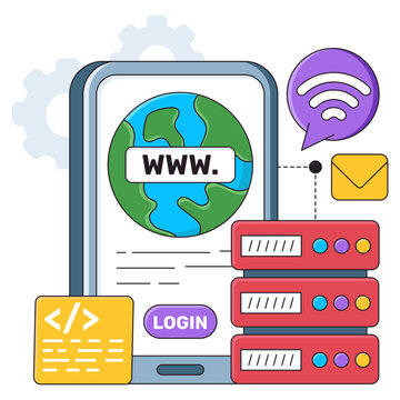 Vector design of mobile browser 

