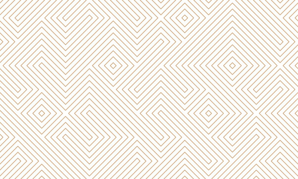 Geometric line pattern with concentric squares. White background with gold maze lines. Minimalist luxury theme. Abstract art deco style. Vector illustration
