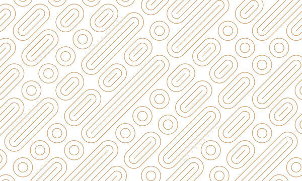Brown geometric line pattern. White minimalist background. Modern abstract motif. Scandinavian design style. Vector illustration