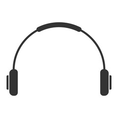 Obraz premium Minimalist headphone icon vector illustration isolated on white background