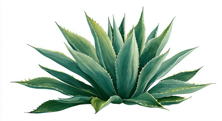 Fototapeta premium Agave Plant Vector Illustration Isolated on White Background.