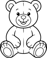 Fototapeta premium Cute teddy bear vector illustration