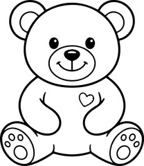 Fototapeta premium Cute teddy bear vector illustration