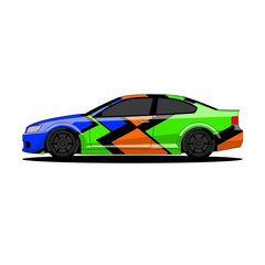 Fototapeta premium Colorful Sport Car Design