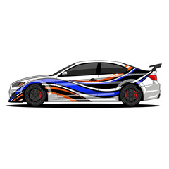 Fototapeta premium Sporty car wrap design