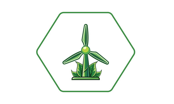 Wind turbine icon, clip art wind turbine, wind turbine clip art,Vector Eco Friendly Wind Turbine, flat vector illustration, clean wind power generator.