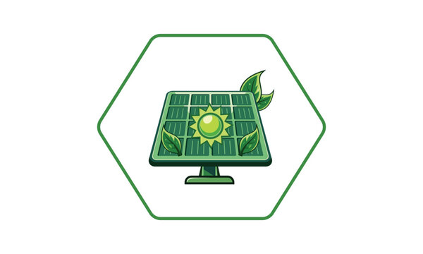 Solar Power illustration showcases the process and benefits of renewable energy.