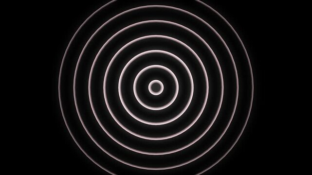 Abstract radio wave signal animation black background