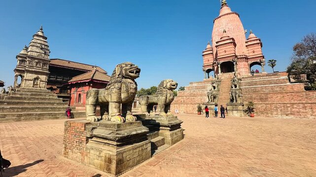 Glimpese of temple of Bhaktapur in Nepal.
