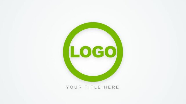 Corporate Branding Logo Reveal Animation with Expanding Circles and Title Placeholder for Business Identity