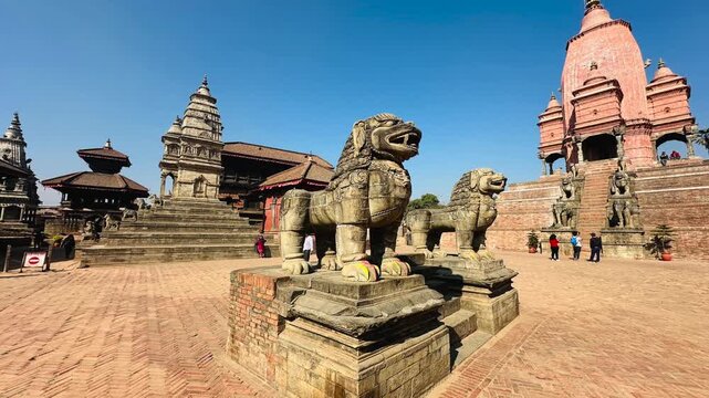 Glimpese of temple of Bhaktapur in Nepal.