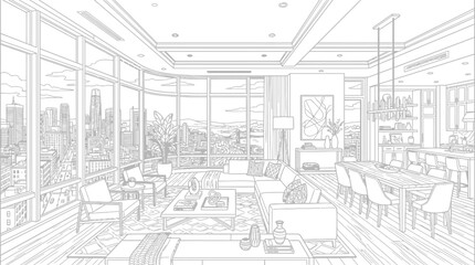 Fototapeta premium interior of a modern building