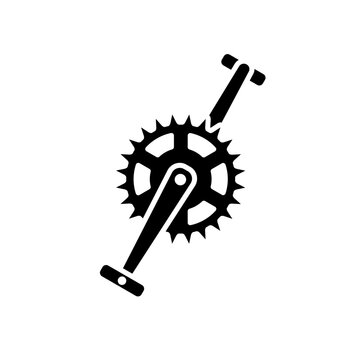 Bicycle gear crank vector icon