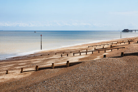 Deal Beach and Pier on Kent Coast England