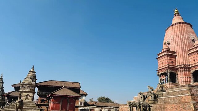 Glimpese of temple of Bhaktapur in Nepal.
