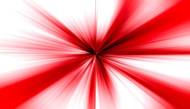 An abstract image featuring red radial lines radiating from a central point, against a white background, creating a burst effect