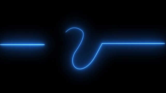 Blue neon lines track wave parameters across a dark display canvas smoothly. Advanced engineering student training modules acquire an immersible technical look. Waves flow.