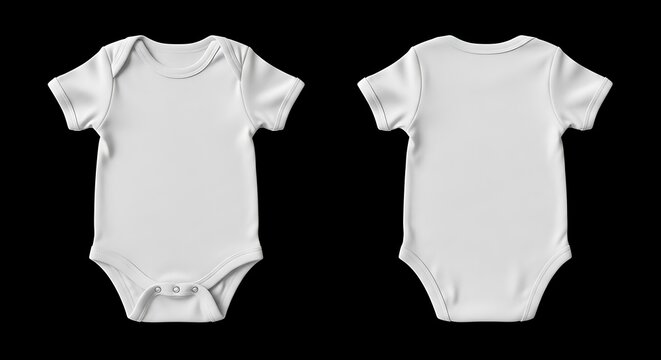 mockup of a white color baby onesie